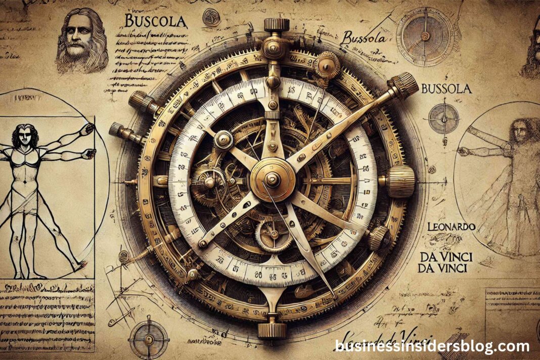 bussola to measure angles within a circle leonardo da vinci